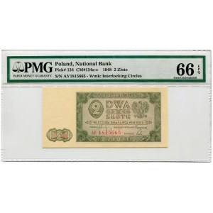 2 złote 1948, seria AY, PMG 66