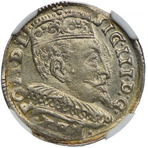 Zygmunt III Waza, trojak 1594, Wilno, NGC MS63