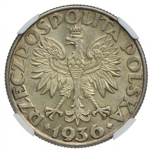 2 złote 1936, Żaglowiec, NGC MS62