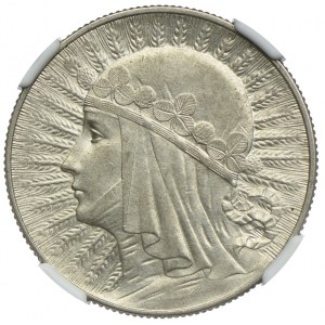5 złotych 1933, Głowa Kobiety, AU58