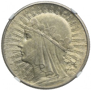 10 złotych 1932 bz, Londyn, NGC MS61