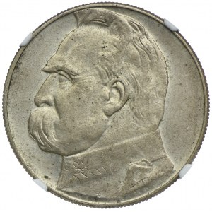 10 złotych 1935 Józef Piłsudski, NGC AU58