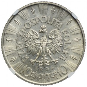 10 złotych 1935 Józef Piłsudski, NGC MS61