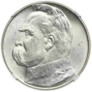 10 złotych 1939, Józef Piłsudski, NGC MS63