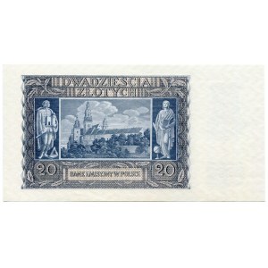 20 złotych 1940, bez serii i numeracji