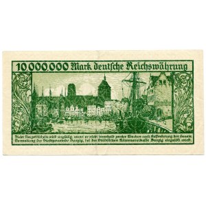 10 milionów marek 1923, Gdańsk, bez oznaczenia serii