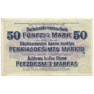 50 marek 1918, seria F, Kowno