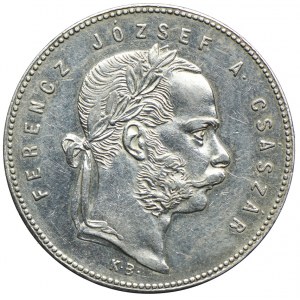 Węgry, Franciszek Józef, 1 forint 1869 KB, Kremnica
