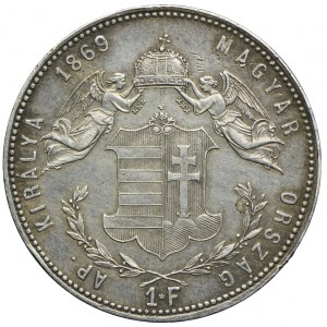Węgry, Franciszek Józef, 1 forint 1869 GYF, Karlsburg