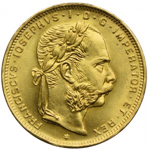 Austria, Franciszek Józef, 8 florenów=20 franków 1892, Wiedeń