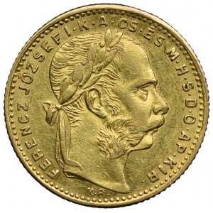 Węgry, Franciszek Józef, 20 franków=8 forintów 1882 KB, Kremnica