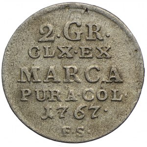 Stanisław August Poniatowski, 2 grosze (półzłotek) 1767 FS