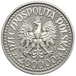 200.000 Kazimimierz IV Jagiellończyk 1993, półpostać, PRÓBA, NIKIEL