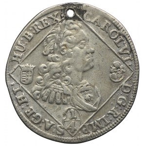 Węgry, Karol III (VI), 1/4 talara 1737, NB-Nagybanya