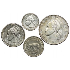 Liberia, zestaw 5, 10, 25, 50 centów 1960 (4szt.)