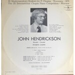 John Hendrickson, Kronika Konkursu (Fryderyk Chopin)