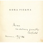 LEWIN Leopold (1910-1995): Kora pisana. Warszawa: F. Hoesick, 1933. - 41, [2] s