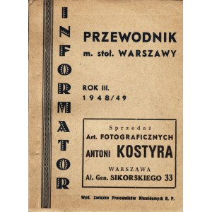 PRZEWODNIK m. stoł. Warszawy. Informator. R. III. 1948/49. Warszawa: Wyd