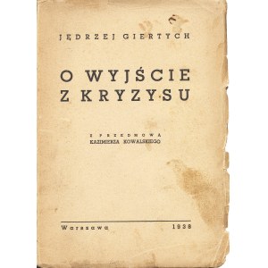 GIERTYCH Jędrzej (1903-1992): O wyjście z kryzysu