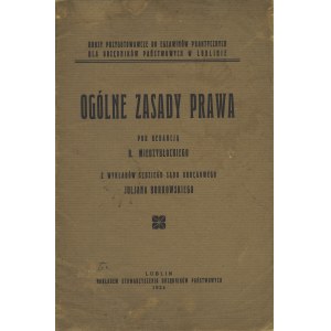 BORKOWSKI Juljan (1878-1964): Ogólne zasady prawa pod red. B