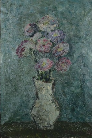 Krystyna Pelletier (1914-2007), Kwiaty w wazonie, 1958