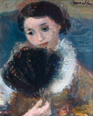 Rajmund Kanelba (1897 Warszawa - 1960 Londyn), Portret kobiety z wachlarzem , 1930 r.