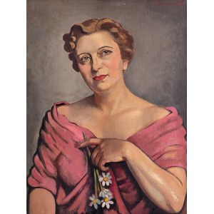 Henryk Berlewi (1894 Warszawa - 1967 Paryż), Portret kobiety, 1952