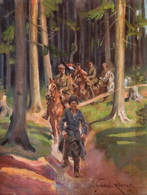 Wojciech Kossak (1856 Paryż - 1942 Kraków), Patrol, 1922 r.