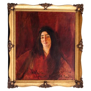 Konrad Krzyzanowski (1872 Krzemieńczuk - 1922 Warsaw), Portrait of a Woman in Red (Maria Grossek Korycka), 1916.