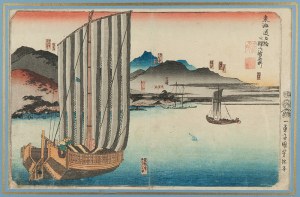 Utagawa Kuniyoshi (1797-1861), Stations Maisaka to Goyu, XX w.