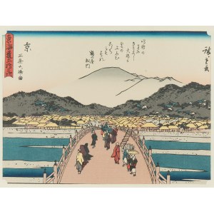 Utagawa Hiroshige (1797-1858), Wielki most Sanjo w Kyoto, XX w.