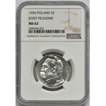 Piłsudski, 5 złotych 1936 - NGC MS62