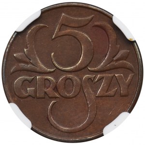 5 groszy 1931 - NGC AU58 BN