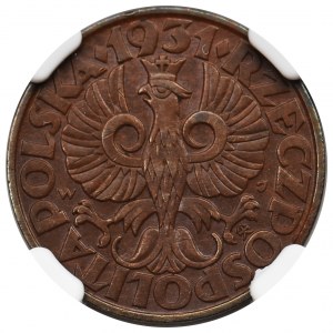 5 groszy 1931 - NGC AU58 BN