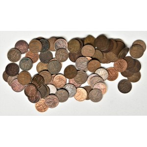 Zestaw, Monety 1 groszowe II RP (122.5 g.)