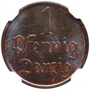 Wolne Miasto Gdańsk, 1 fenig 1937 - NGC MS65 BN