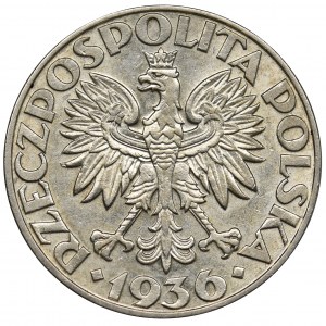 Żaglowiec, 5 złotych 1936