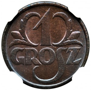 1 grosz 1930 - NGC MS66 RB