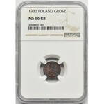 1 grosz 1930 - NGC MS66 RB