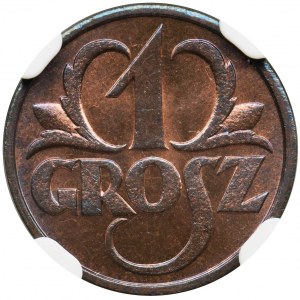 1 grosz 1931 - NGC MS67 RB - TOP POP