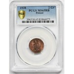 2 grosze 1938 - PCGS MS65 RB