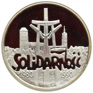 Mała Solidarność, 100.000 złotych 1990 - lustrzanka