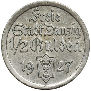 Wolne Miasto Gdańsk, 1/2 guldena 1927