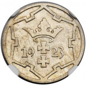 Wolne Miasto Gdańsk, 5 fenigów 1923 - NGC PF63 - stempel lustrzany