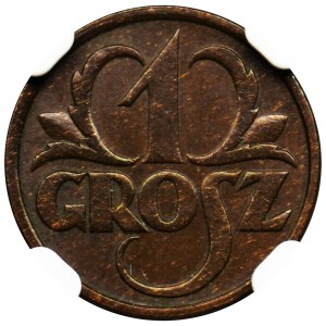 1 grosz 1930 - NGC MS64 BN