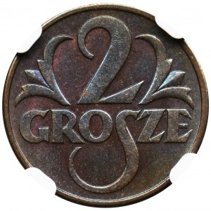 2 grosze 1938 - NGC MS62 BN