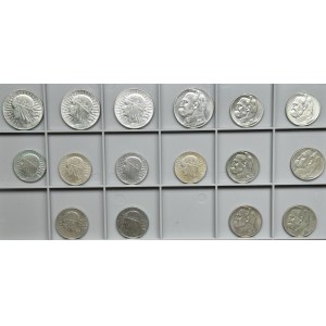 Zestaw, Srebrne monety II RP MIX (16szt.)