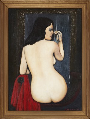 Henryk Berlewi (1894-1967), Kobieta przed lustrem, 1947