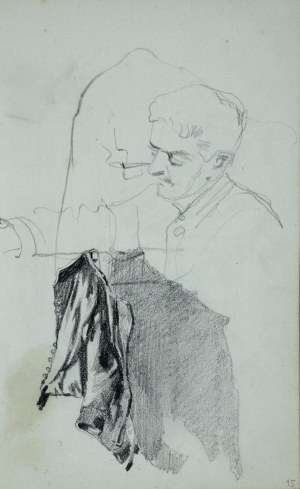 Stanisław Kaczor Batowski (1866-1946), Popiersie młodego mężczyzny oraz studium światłocieniowe wiszącego surduta