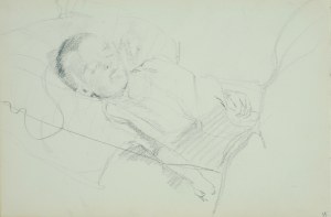 Włodzimierz Tetmajer (1861 - 1923), Śpiące dziecko, ok. 1900